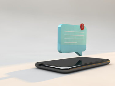 Smartphone with message icon