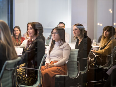 Business meeting in a conference room